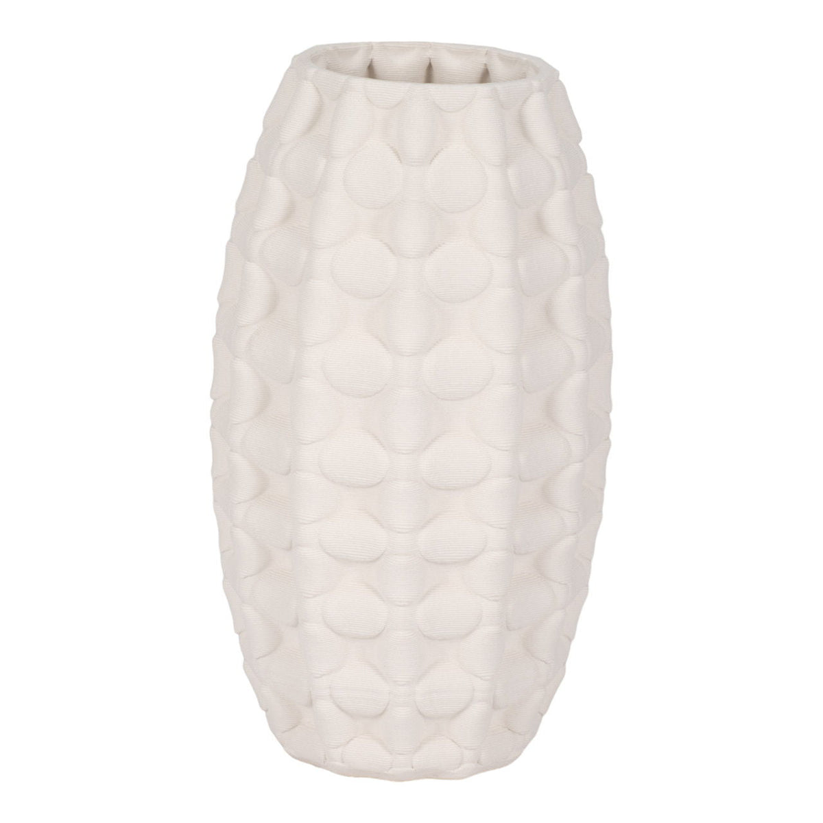 12" Alexander 3D Printed Vase - Ivory / Beige