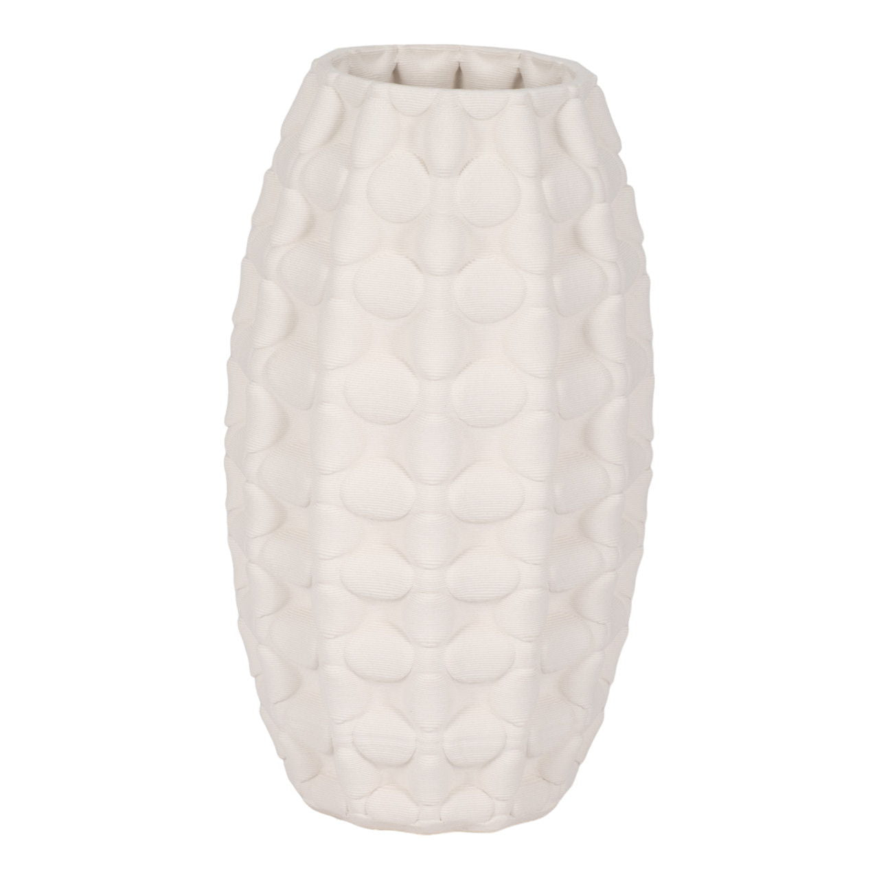 12" Alexander 3D Printed Vase - Ivory / Beige