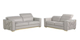 Gray sofa set on a white background