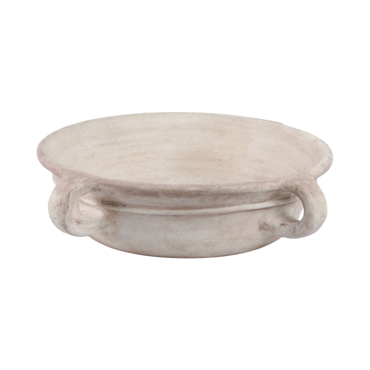 18" Bowl With Handles - Antique White