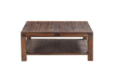3F4121 Meadow Solid Wood Square Coffee Table In Brick Brown