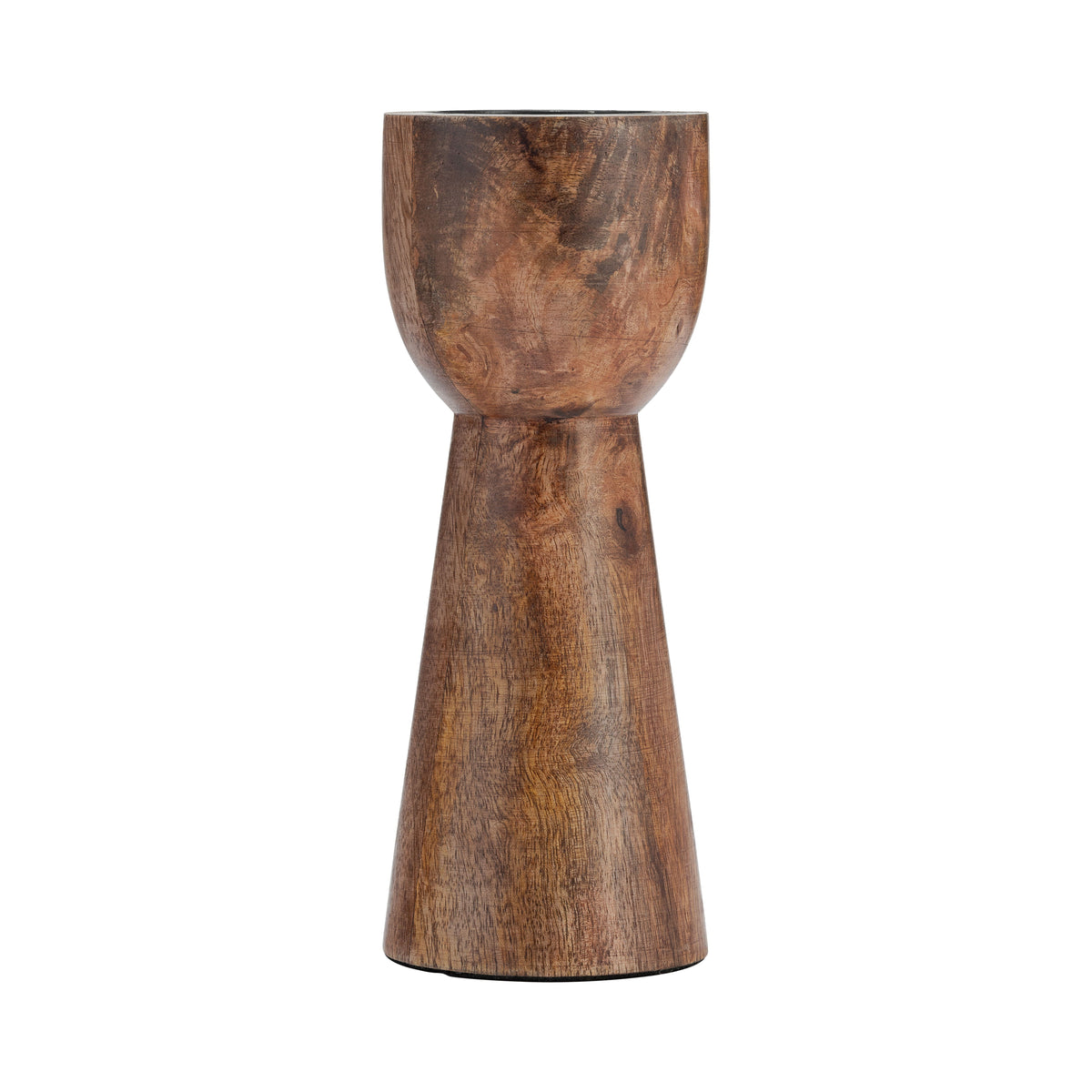 Wood 12" Candle Holder - Natural