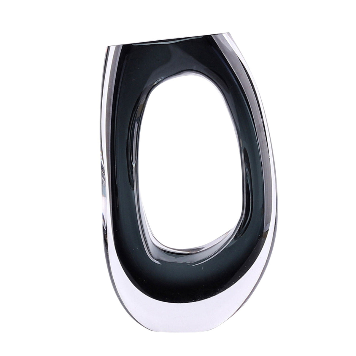 13" Elina Cut-Out Vase - Black