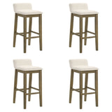 Annikah - Modern Transitional Wood Bar Height Kitchen Bar Stool
