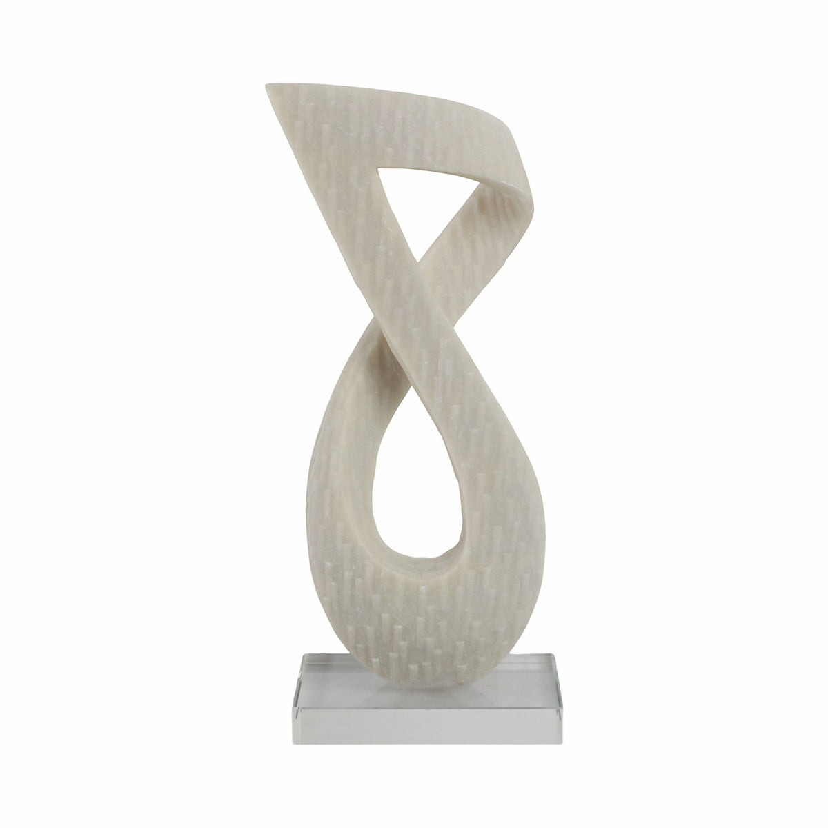 19" Mortsel Quartz Resin Statuary - White