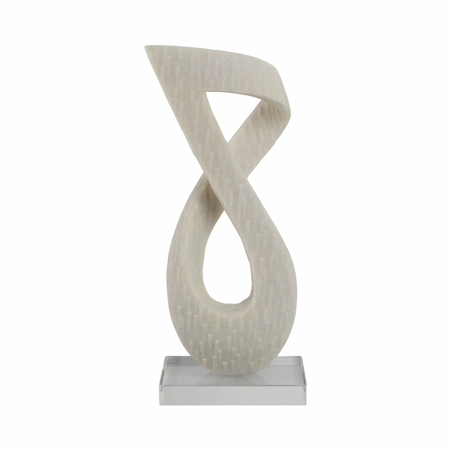 19" Mortsel Quartz Resin Statuary - White