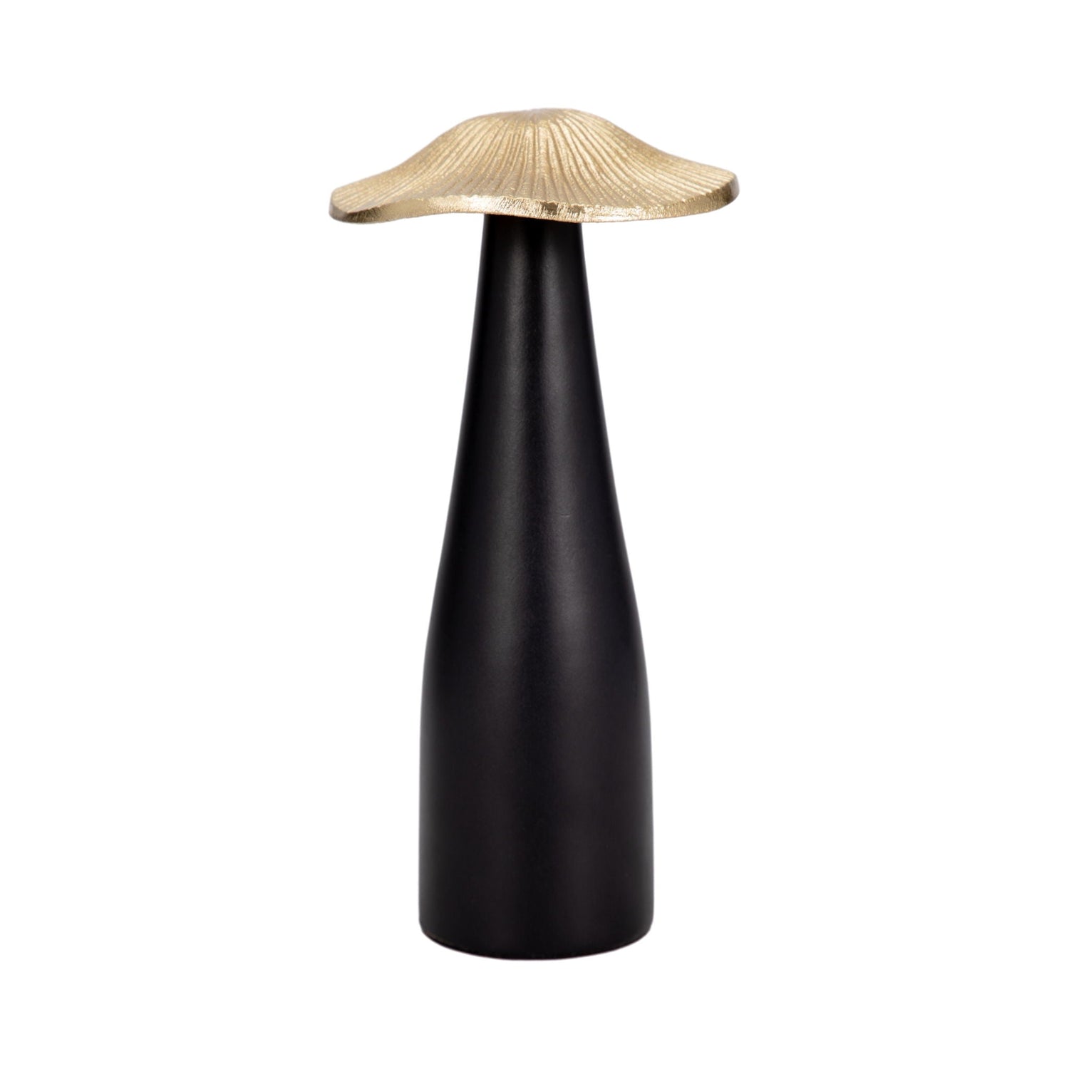 Metal 9" Mushroom Deco - Black/Gold