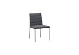 1AE866M Amalfi Metal Back Chair In Cobalt Leather (Set of 2)