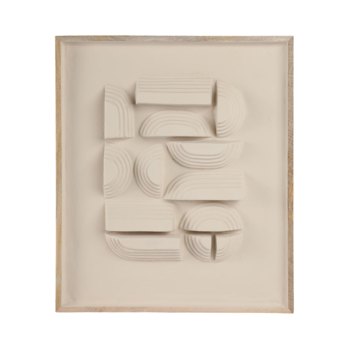 29" x 25" Geometric Ecomix Wall Art - Ivory
