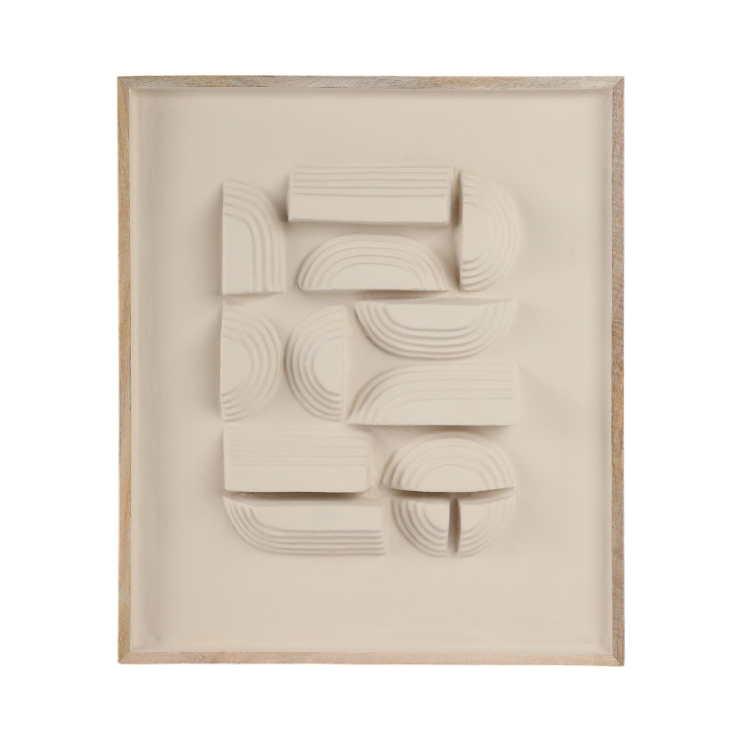 29" x 25" Geometric Ecomix Wall Art - Ivory