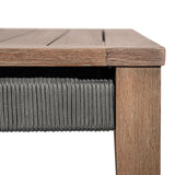 Orbit - Square Outdoor Patio Coffee Table - Weathered Eucalyptus