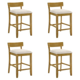 Merie - Modern Transitional Wood Counter Height Kitchen Bar Stool