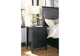 4N0281 Paragon Three - Drawer Nightstand In Black