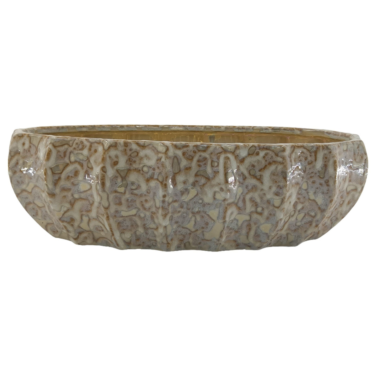 16" Pendelton Ceramic Bowl - Light Brown