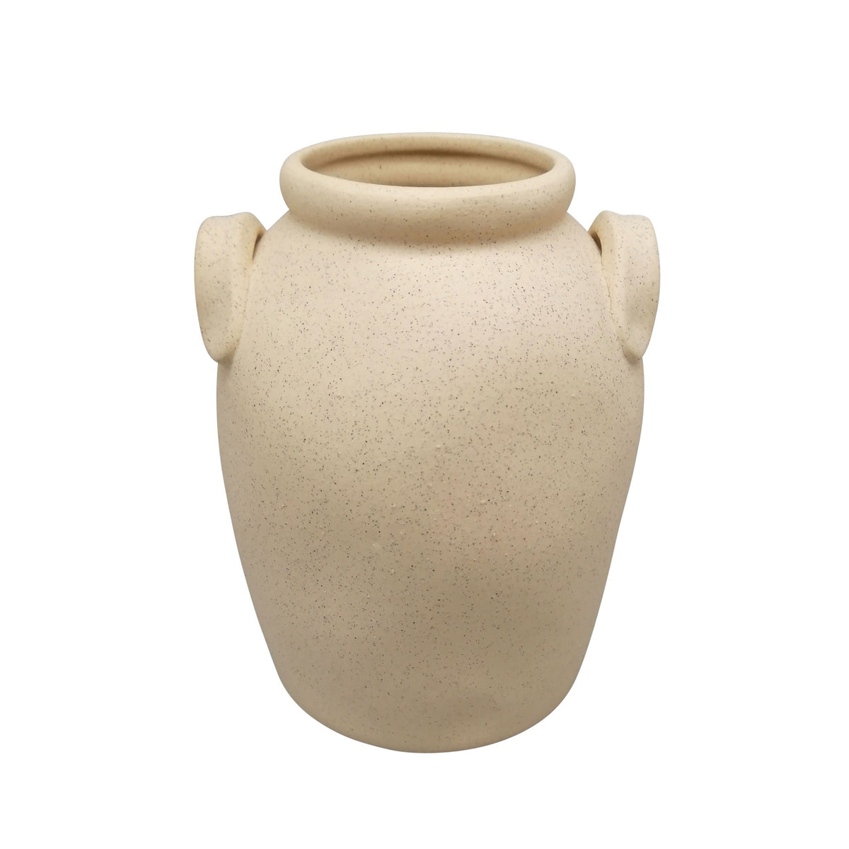6" Textured Jug With Handles - Sand