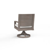 Laguna - Swivel Dining Chair, No Welt - Canvas Flax / Gray