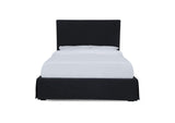 CBB3J53 Cheviot Upholsteredskirted Storage Panel Bed In Iron