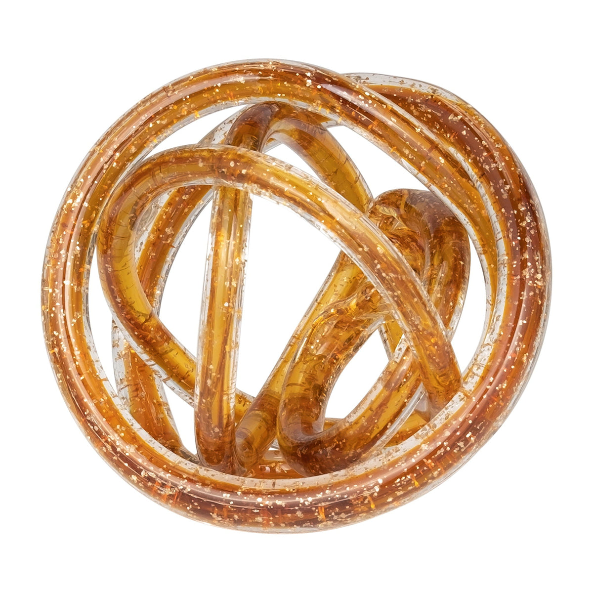 Glass 6" Knot Amber