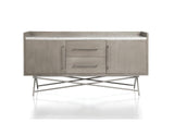 3N2578 Coral Marble Top Rectangular Sideboard In Antique Grey