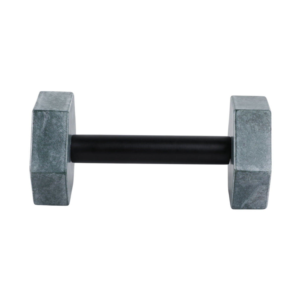 8" x 4" Marble Dumbbell - Green / Black