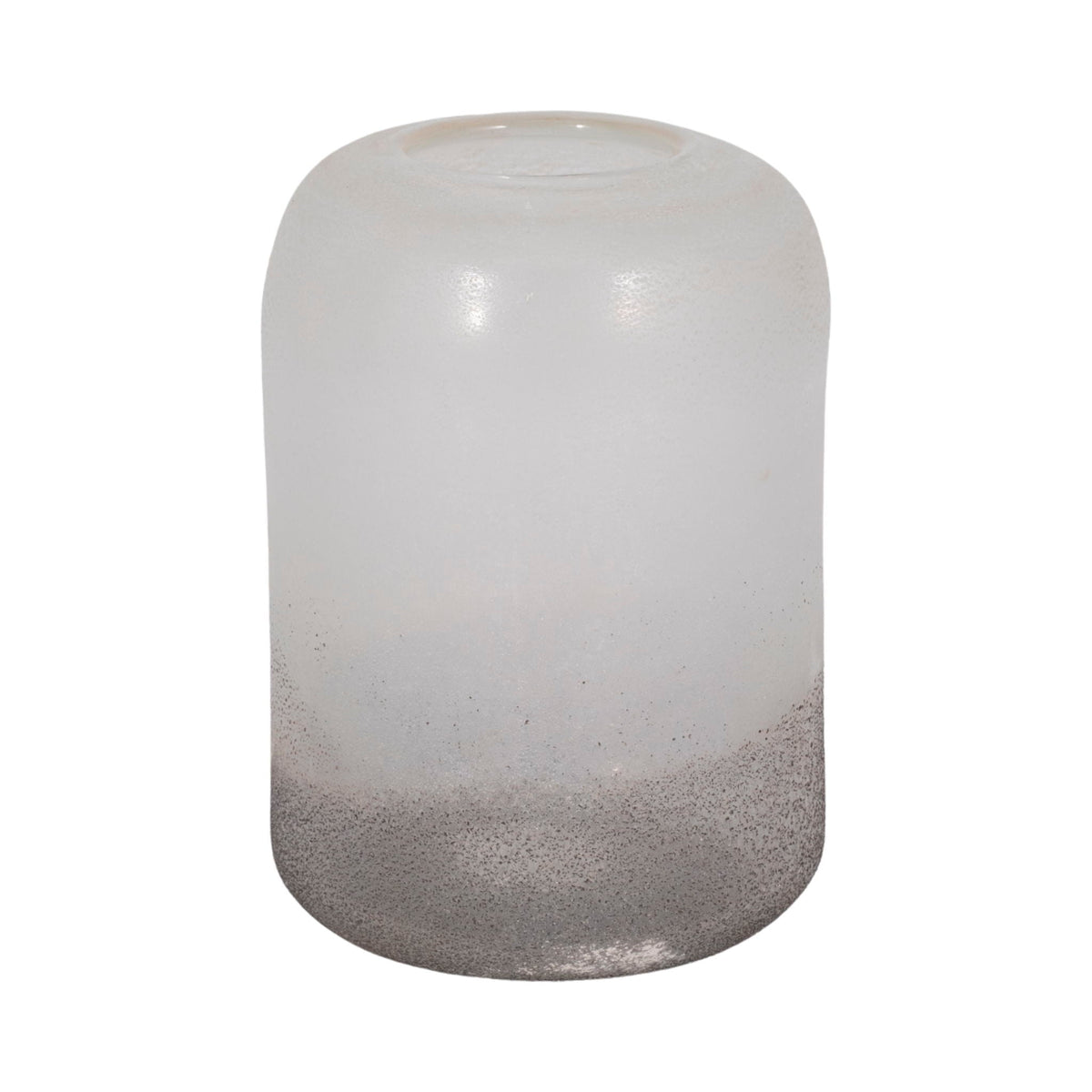 Ombre Cylinder Vase - White / Gray