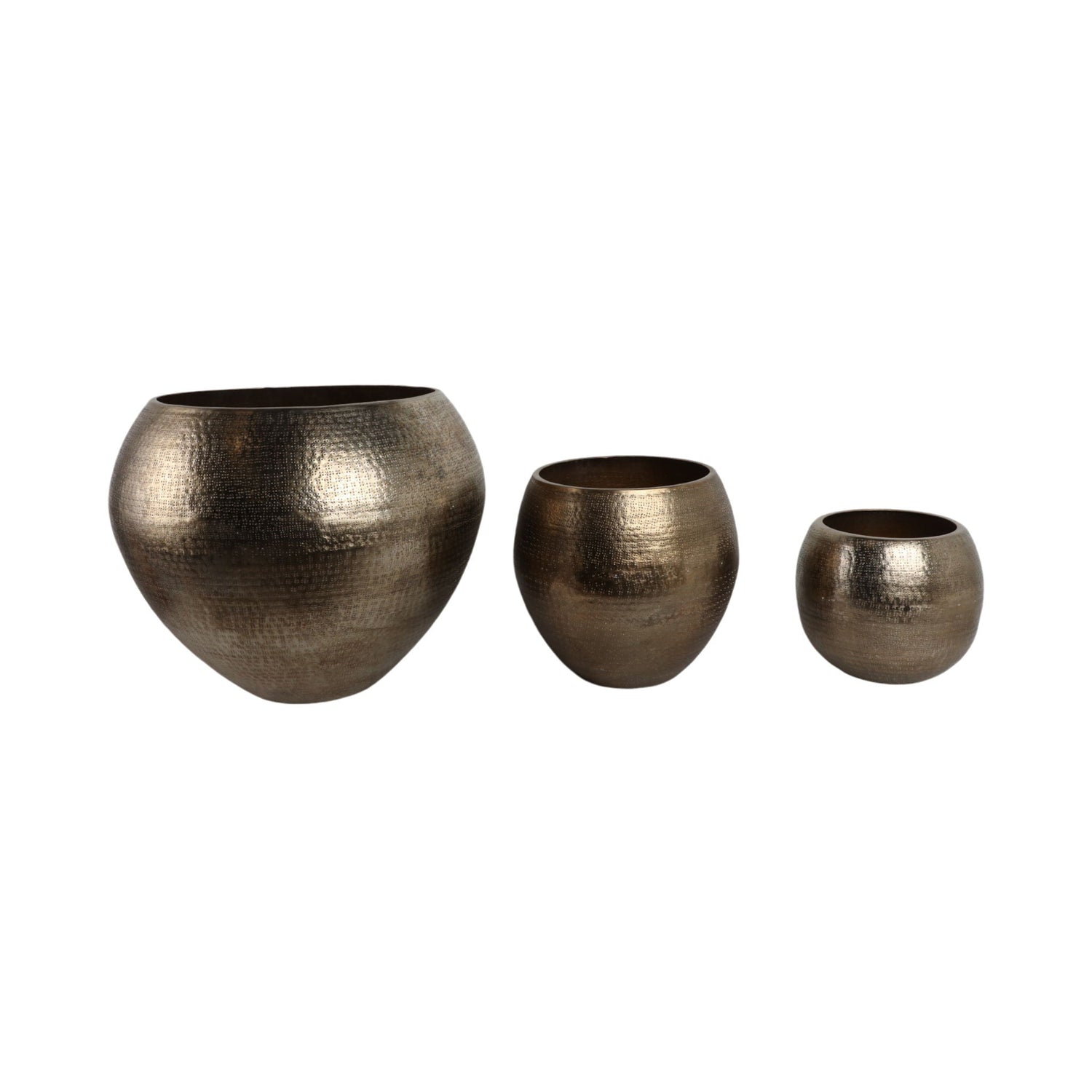 13" / 18" / 25" Noatak Planters (Set of 3) - Bronze