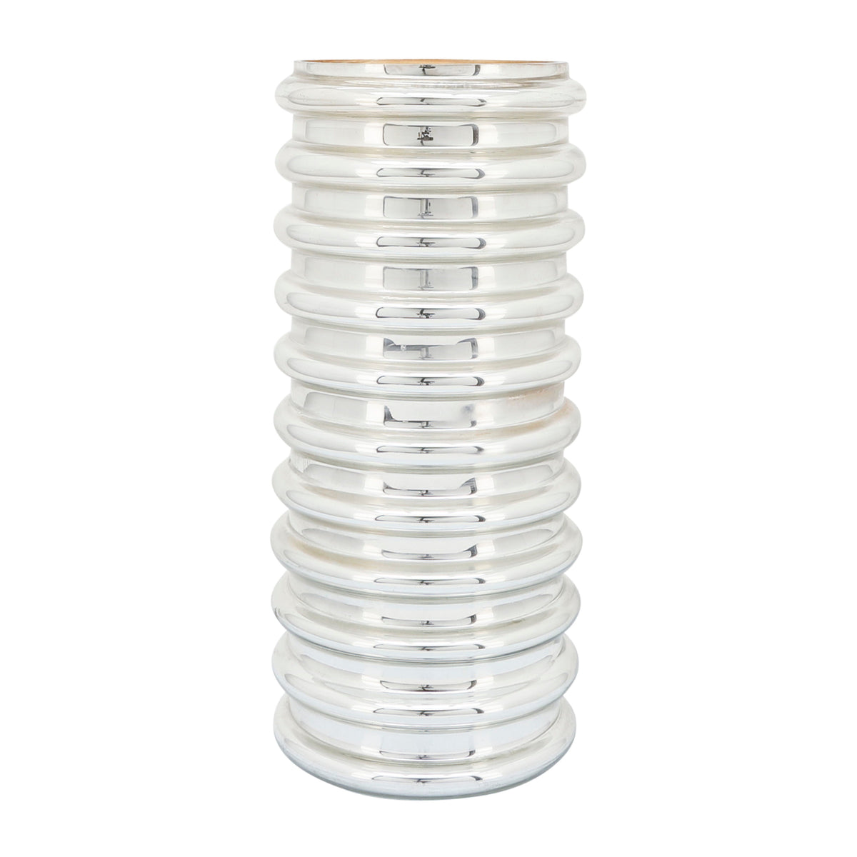 Glass Scallop Vase 14" - Champagne