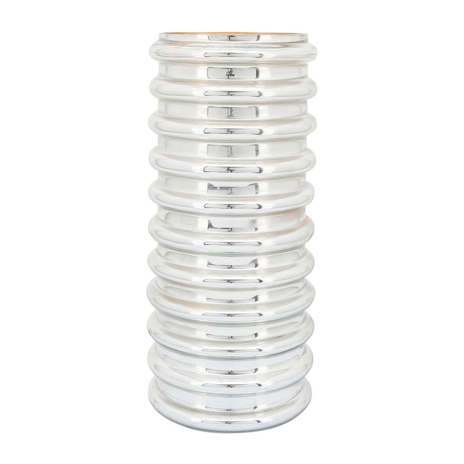 Glass Scallop Vase 14" - Champagne