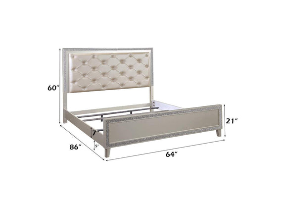 BD00239Q Sliverfluff Queen Bed with Led