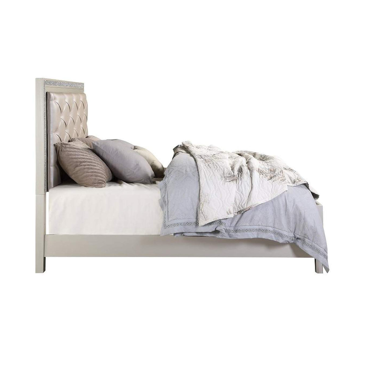 BD00240CK Sliverfluff Ck Bed with Led and Storages