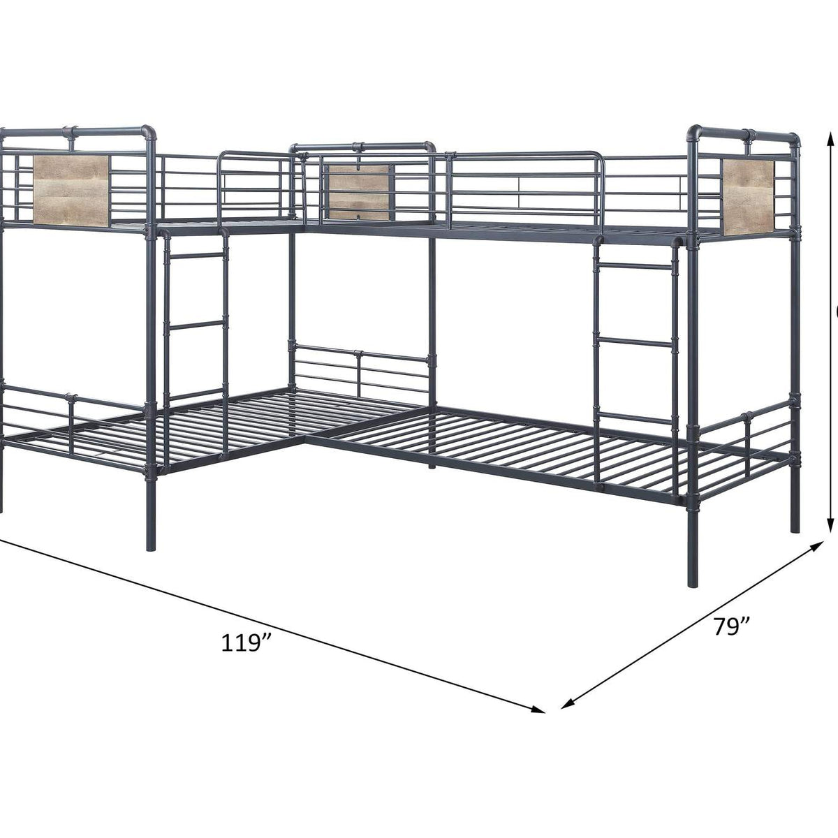 BD00370 Cordelia Quadruple Twin Bunk Bed