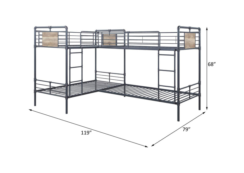 BD00370 Cordelia Quadruple Twin Bunk Bed