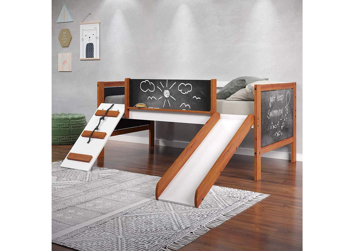 BD01409 Aurea Twin Loft Bed with Slide