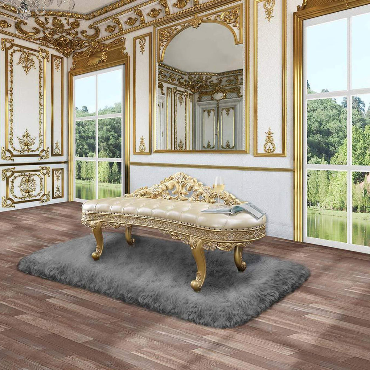 BD01468 Cabriole Bench