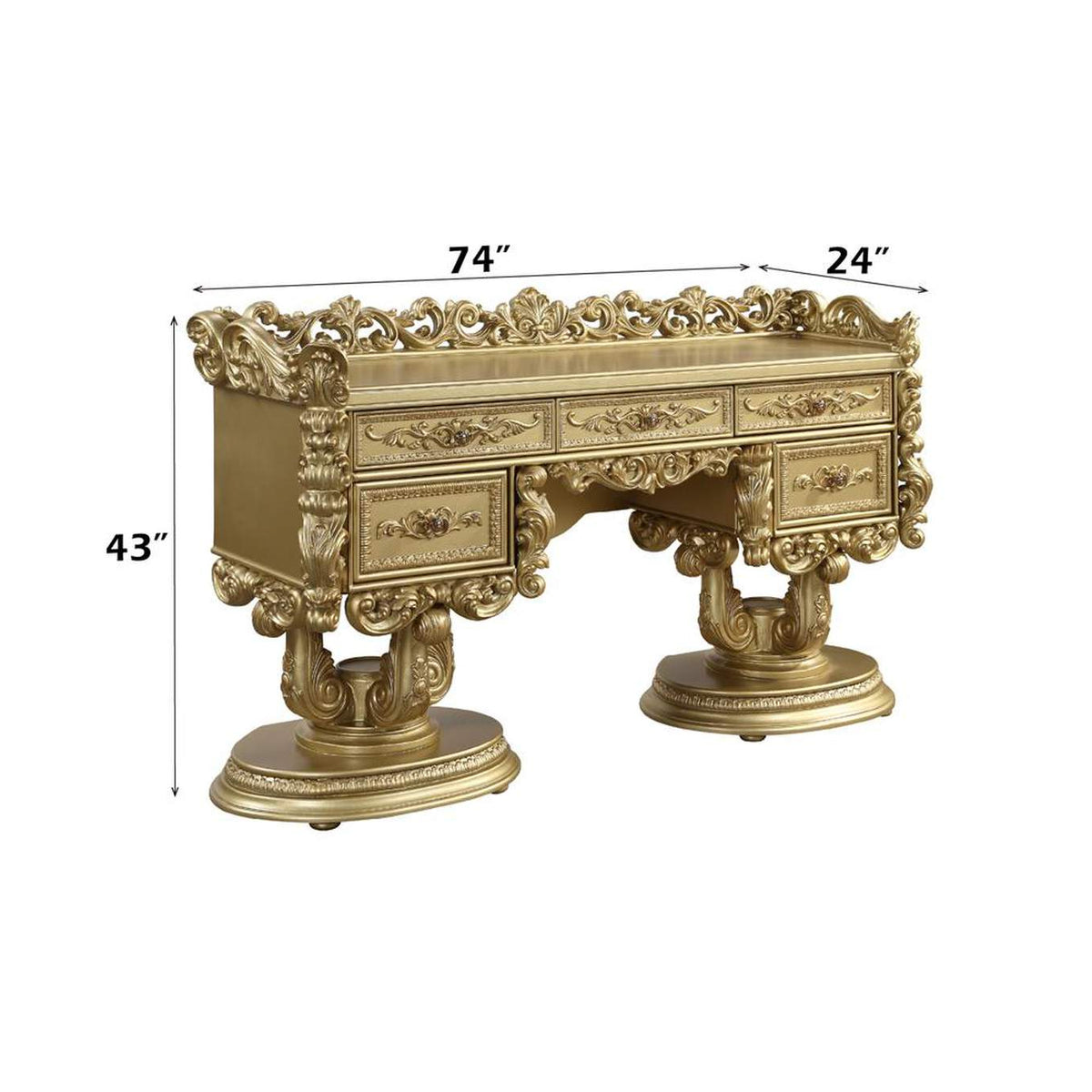 BD01477 Bernadette Vanity Desk
