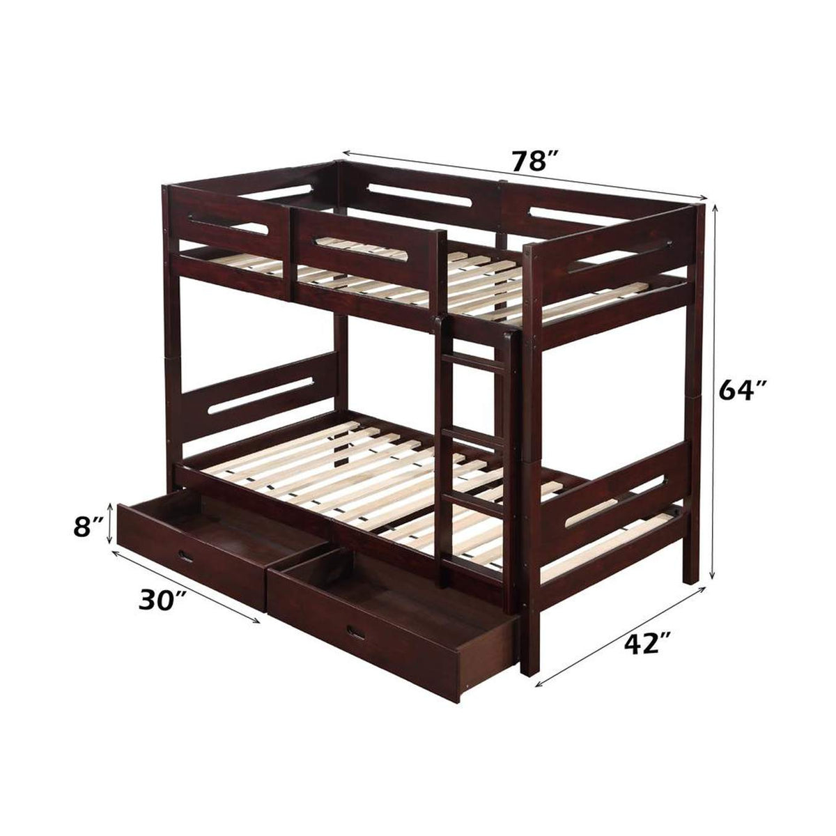 BD01911 Nissa Twin-Twin Bunk Bed