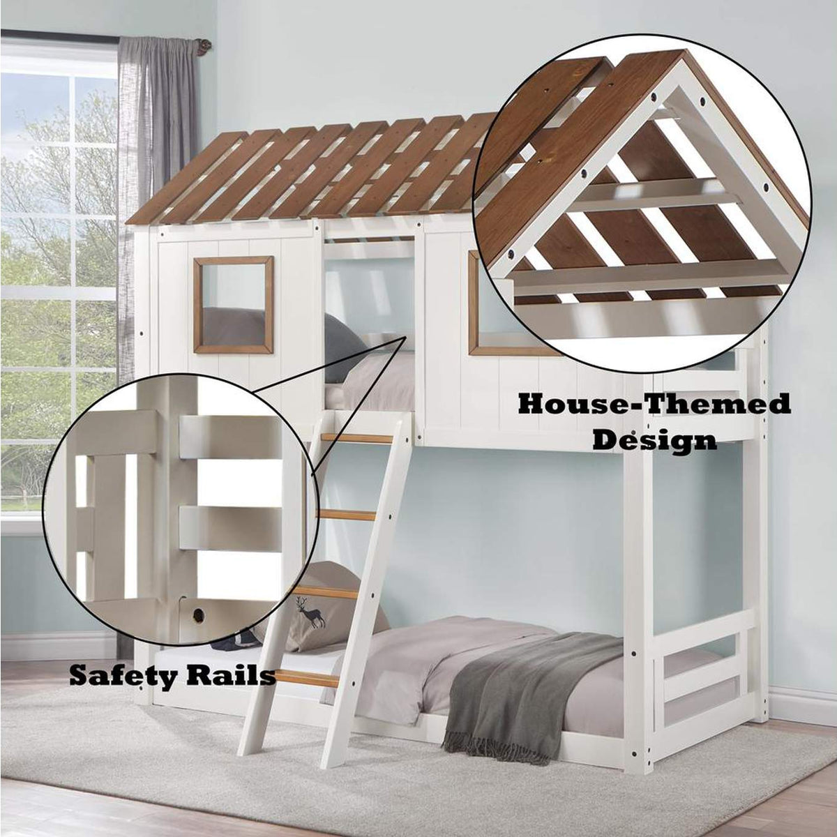 BD02051 Inara Twin-Twin Bunk Bed