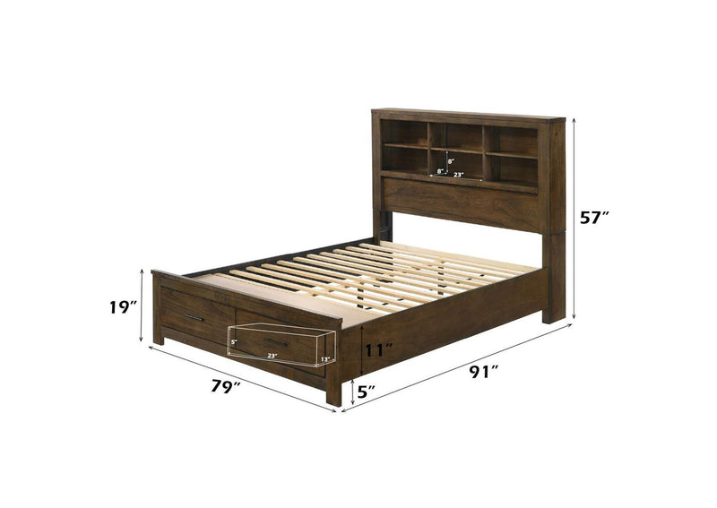 BD02076EK Merrilee Ii Ek Bed with Storage