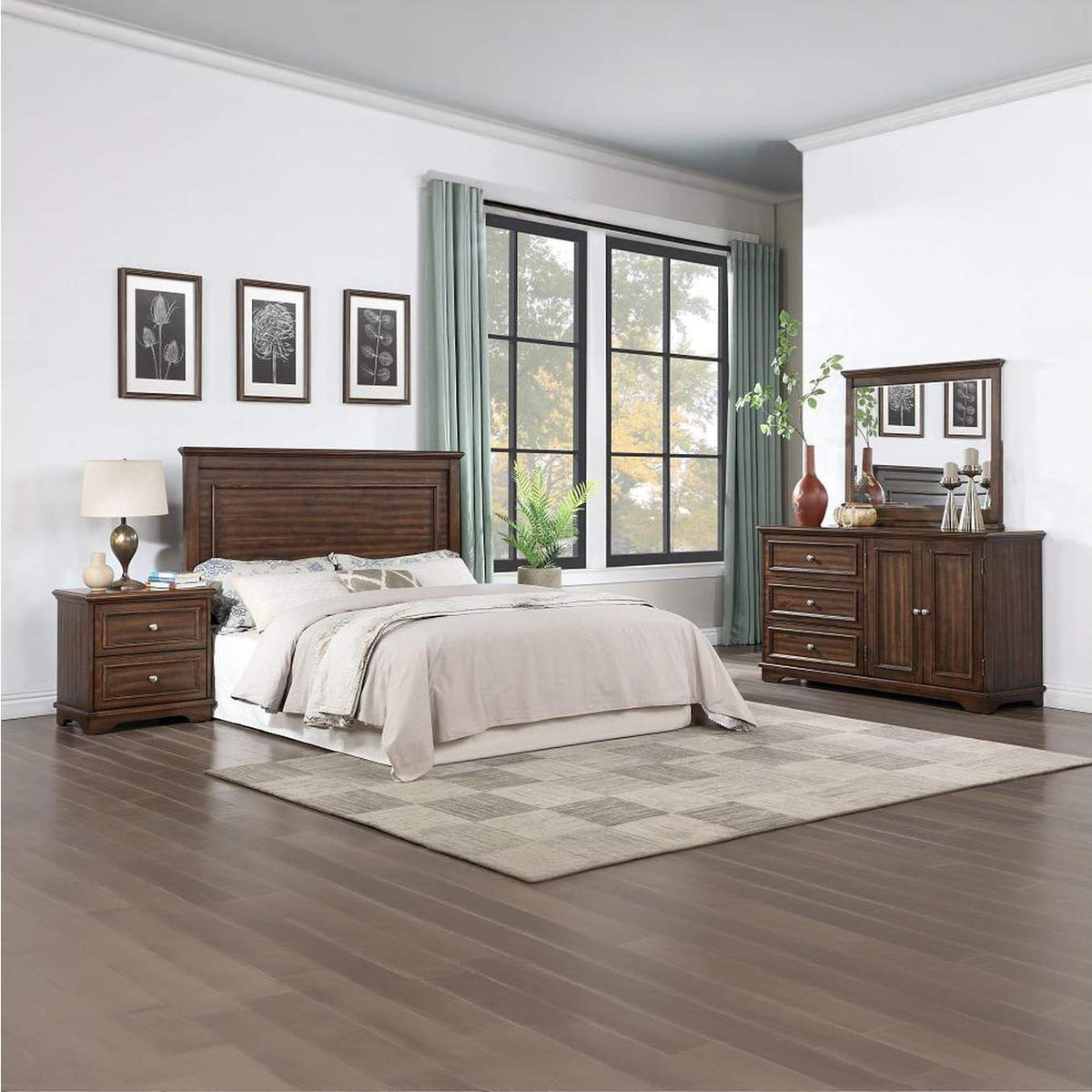 BD02154F Franklin 4Pc Pack Full Bed Set