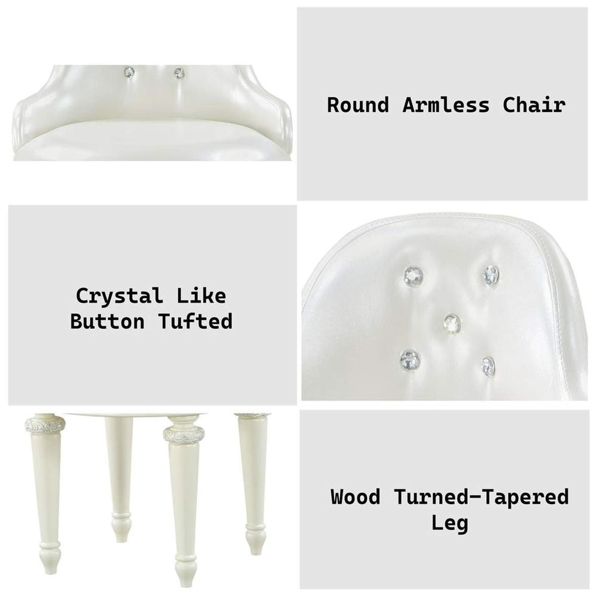 BD02272 Dorothy Vanity Chair with Swivel