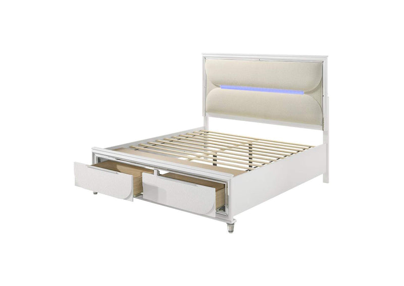 BD02317Q Tarian Queen Bed with Led and Storage