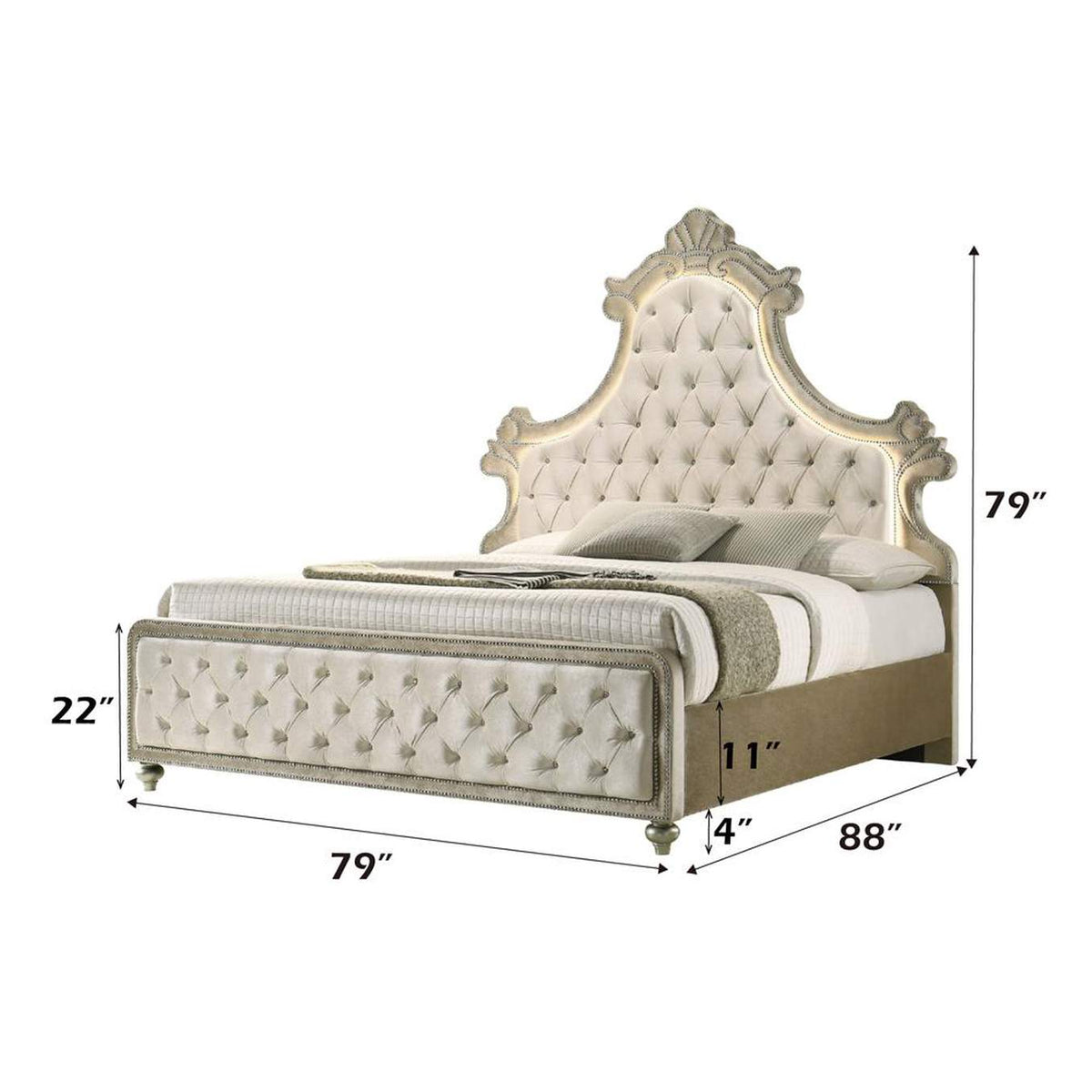 BD02334EK Lucienne Ek Bed with Led
