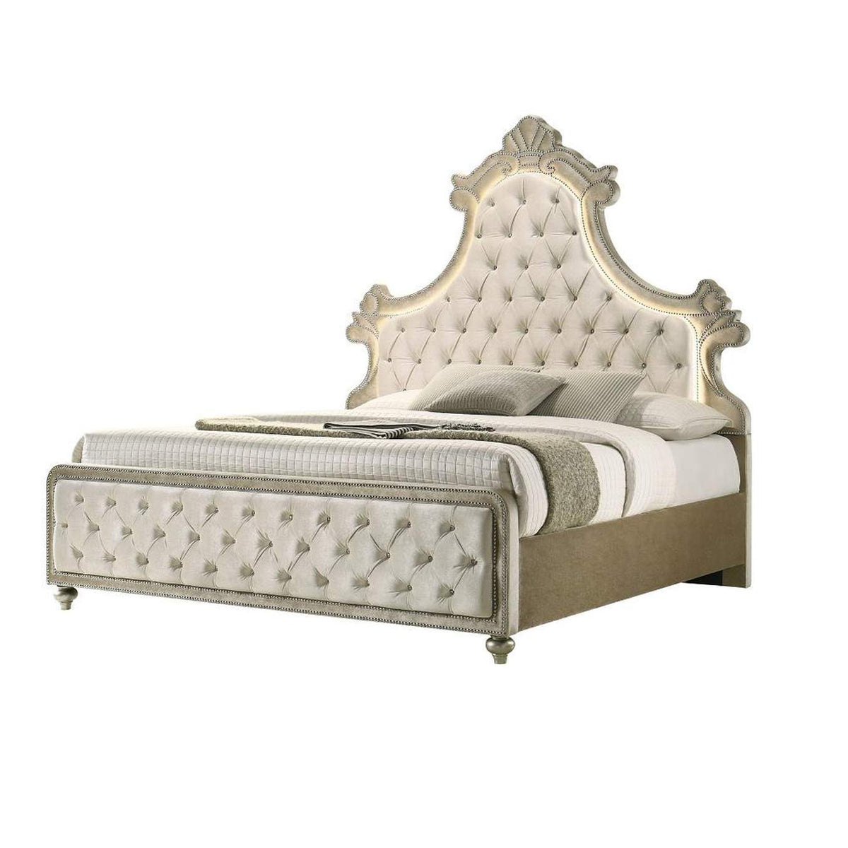 BD02335Q Lucienne Queen Bed with Led