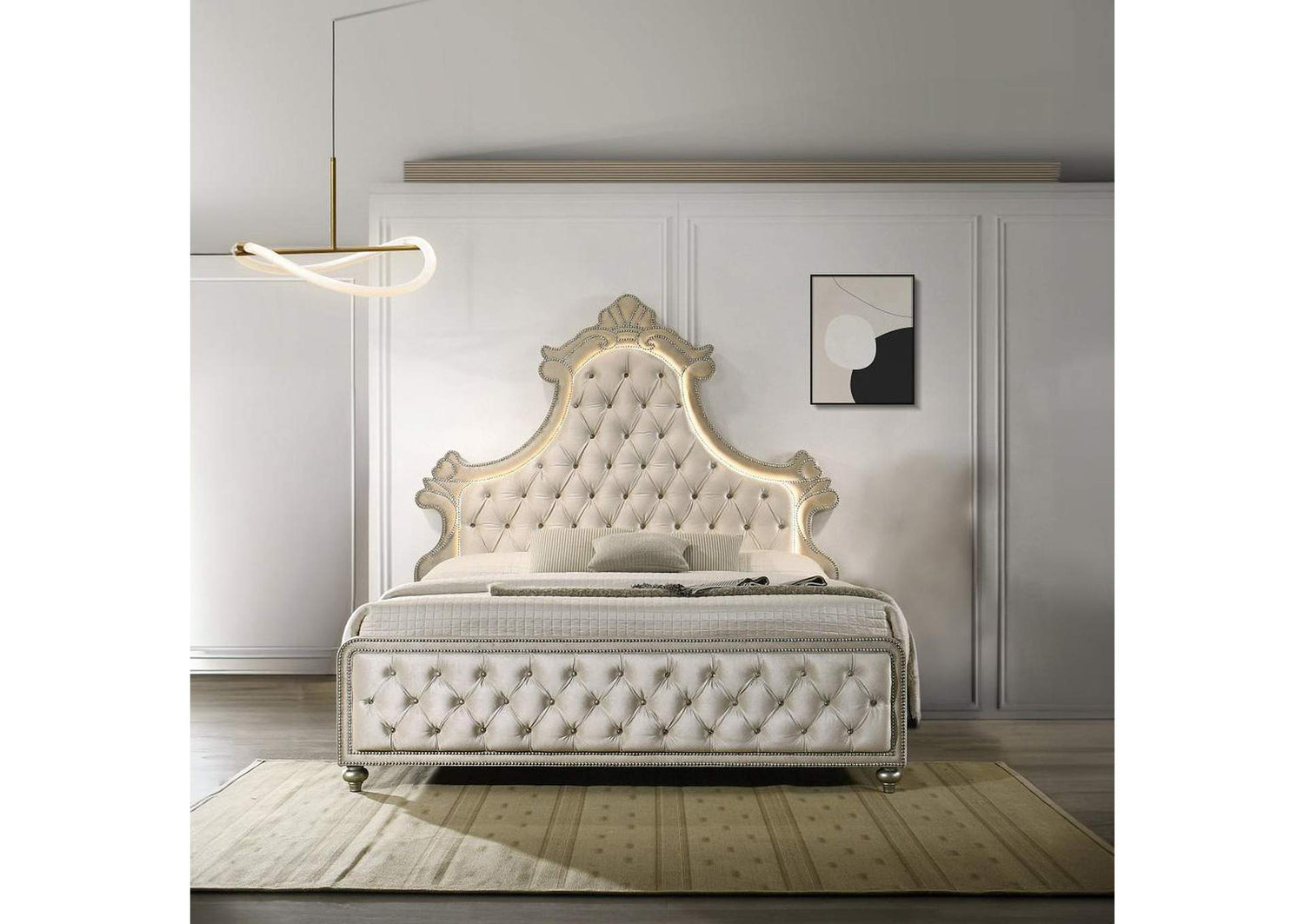 BD02335Q Lucienne Queen Bed with Led