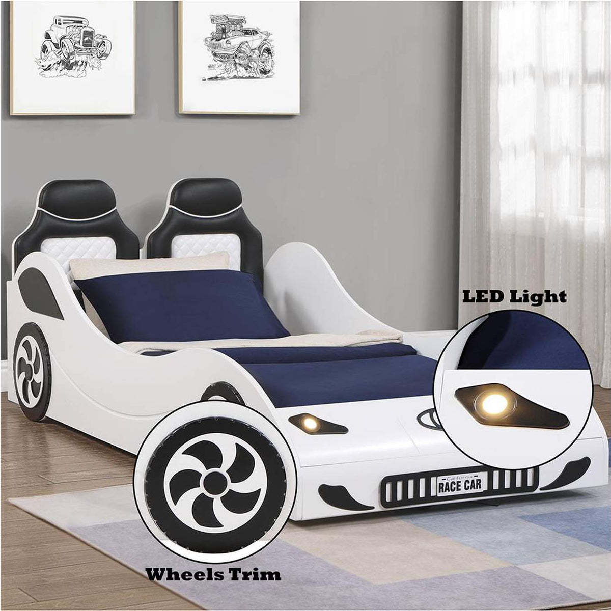BD02821T Colen Car Bed - Twin