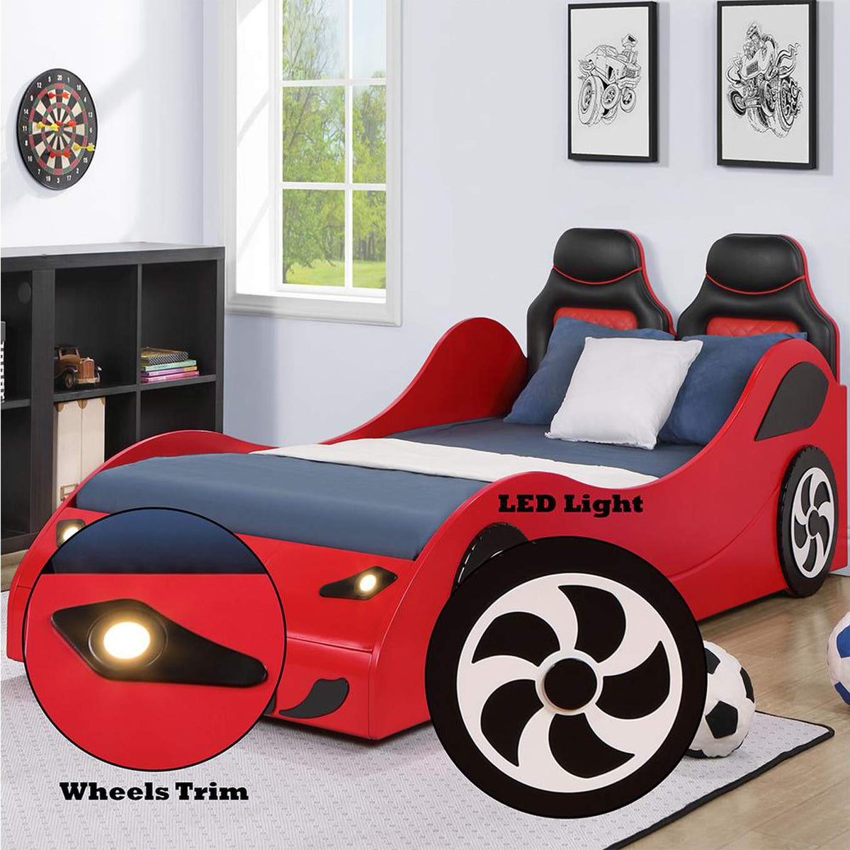 BD02831T Colen Car Bed - Twin