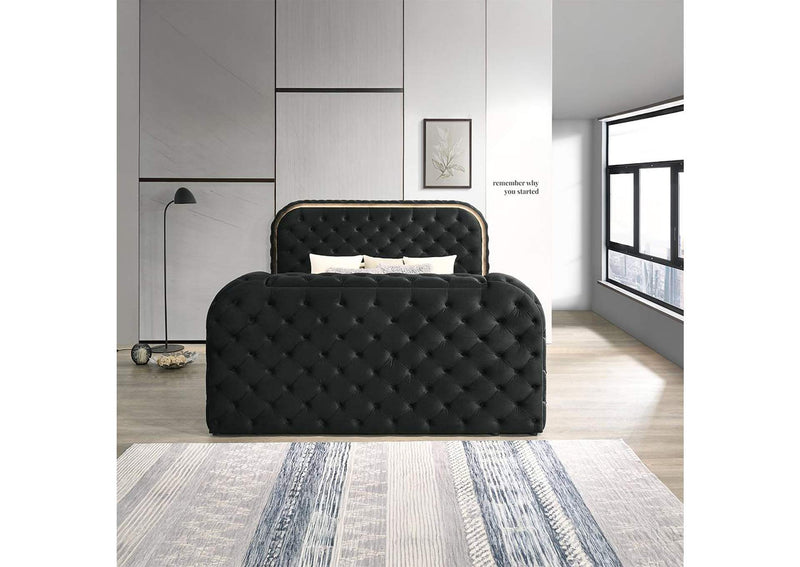 BD03121EK Kana Eastern King Bed with Led, Fireplace and TV Stand