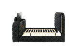 BD03122Q Kana Queen Bed with Led, Fireplace and TV Stand