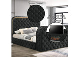 BD03122Q Kana Queen Bed with Led, Fireplace and TV Stand