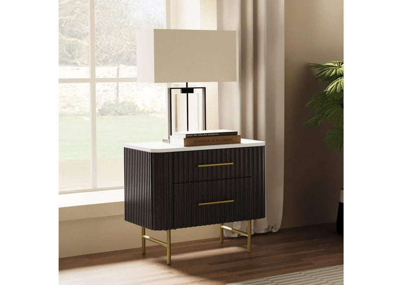 BD04093 Clayten Nightstand with Marble Top